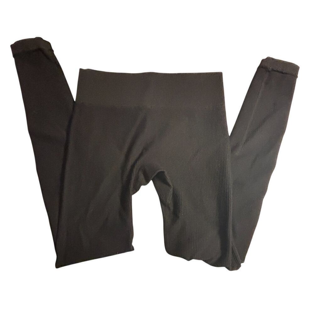 B Fit Amazing Ribbed Crop Leggings Black Size Small